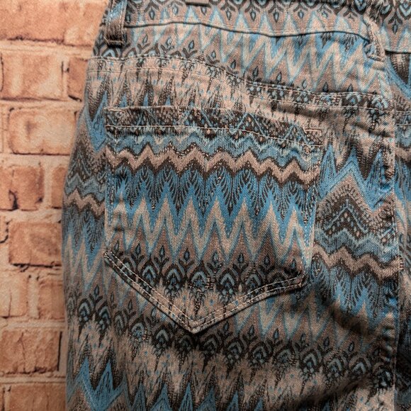 Masseys Blue/Black/White Patterned Pants Size 14 - Picture 10 of 13